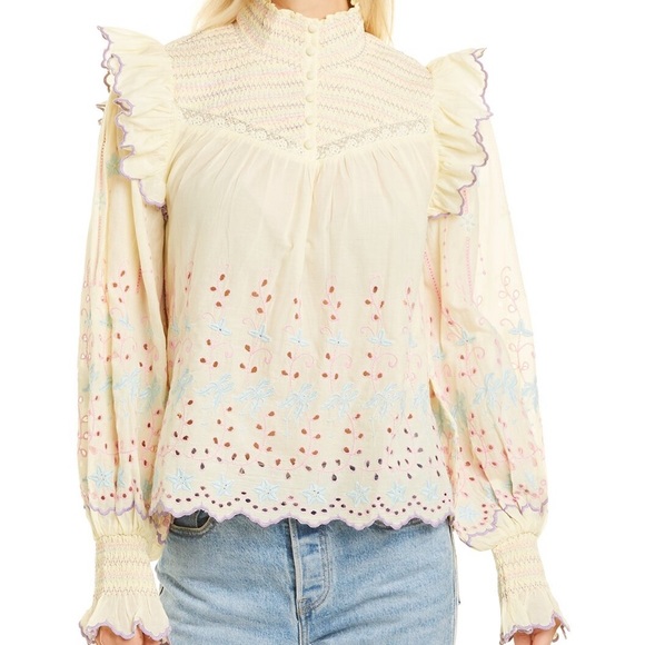 SOLD! LoveShackFancy Kassie Top - Picture 1 of 10